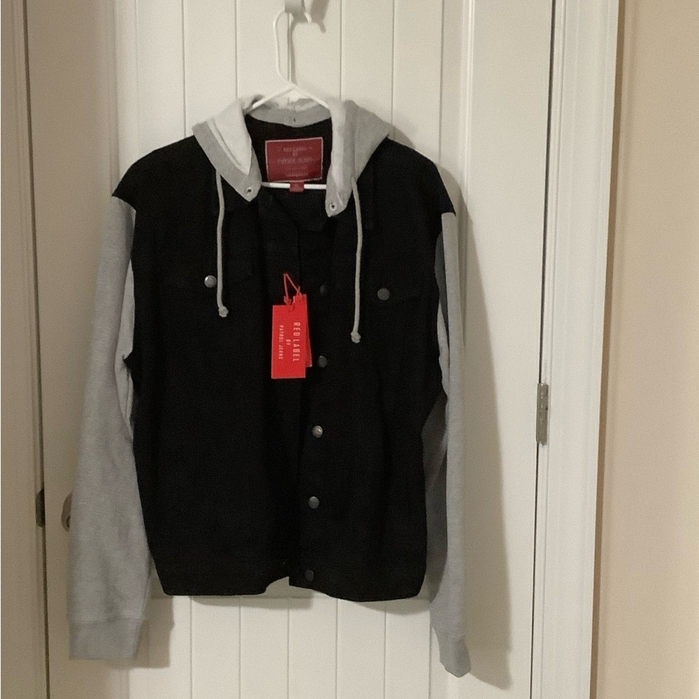 Black and Gray Hooded Jacket